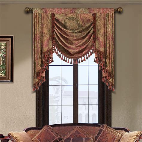 tassel window valance|waterfall valances for windows.